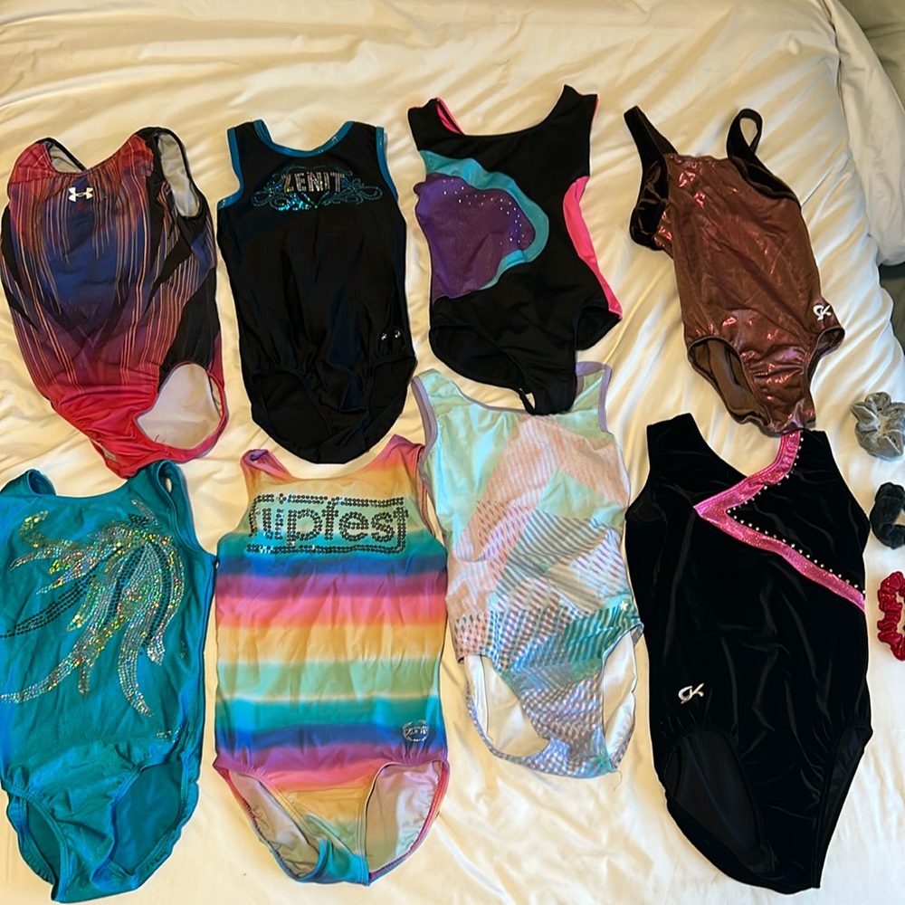 bundle of gymnastics leotards